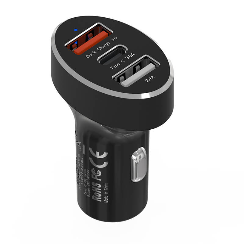 3 Ports Quick Charge 3.0 USB C Car Charger 1