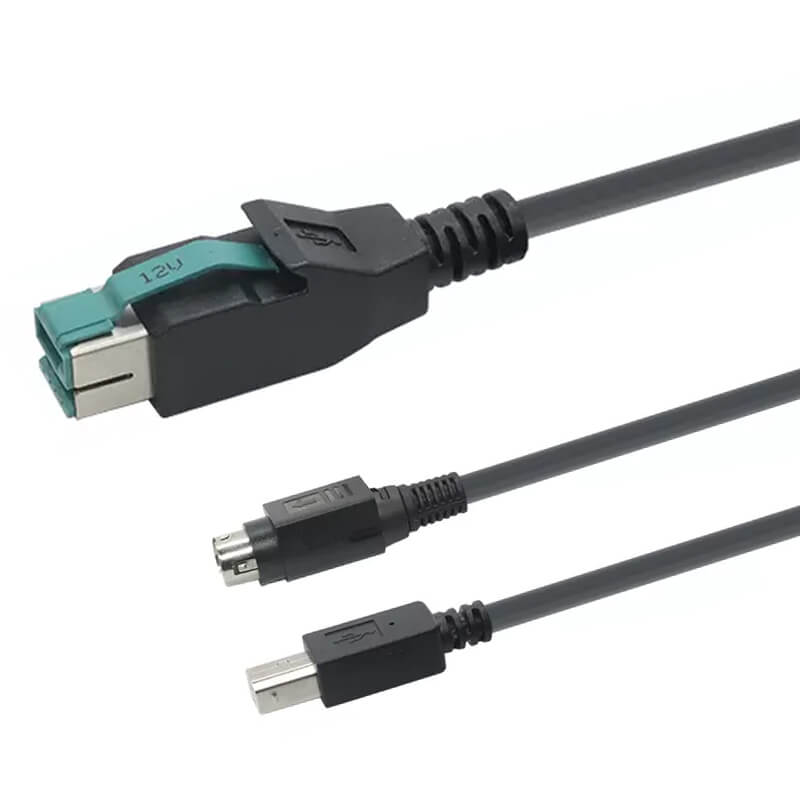 12V Powered USB Printer Cable